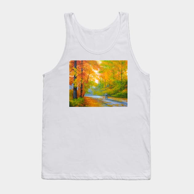 Falling Leaves Tank Top by terryhuey